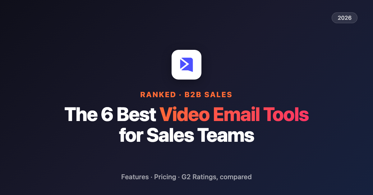 The 6 best video email tools for sales teams in 2026, ranked and compared