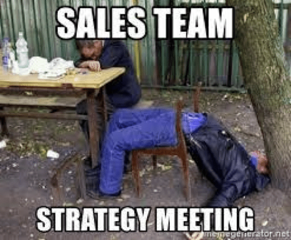 Sales meme about customers repeatedly asking the same question despite getting clear answers