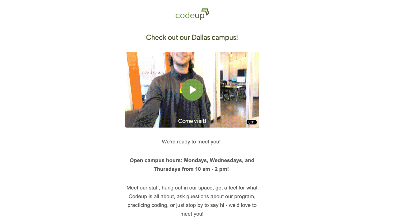 CodeUp Video Invitation