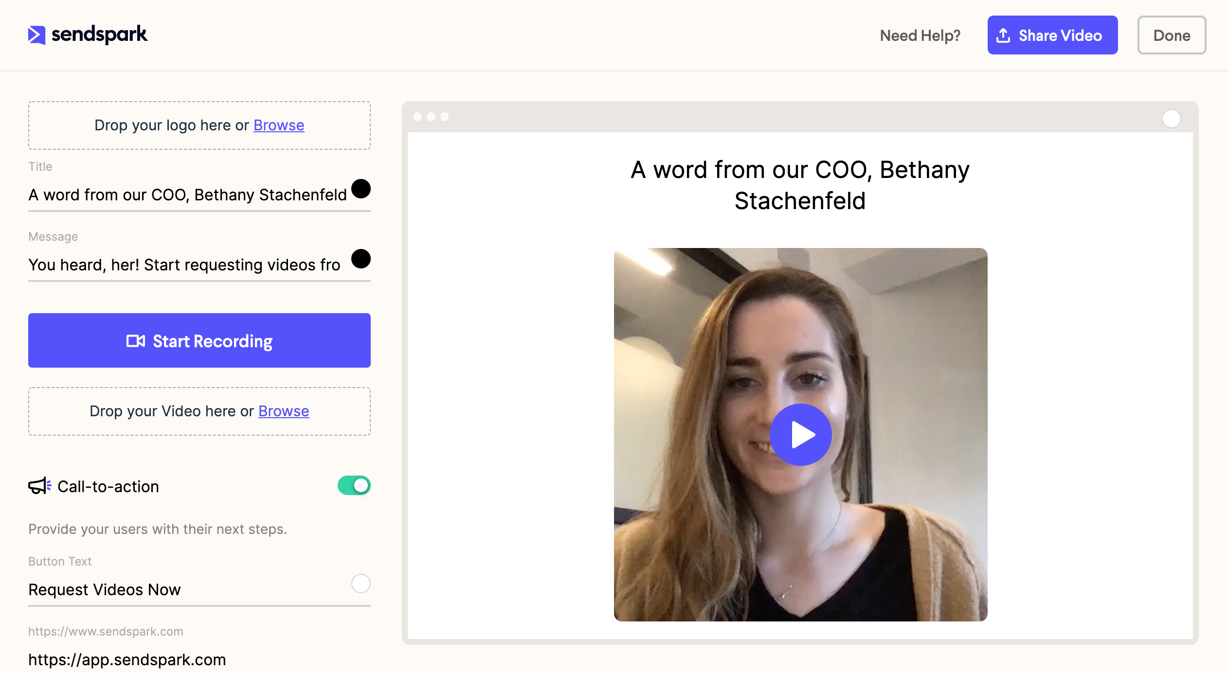 Sendspark Video Campaign