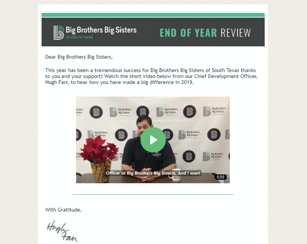 Big Brothers Big Sisters Annual Appeal Video