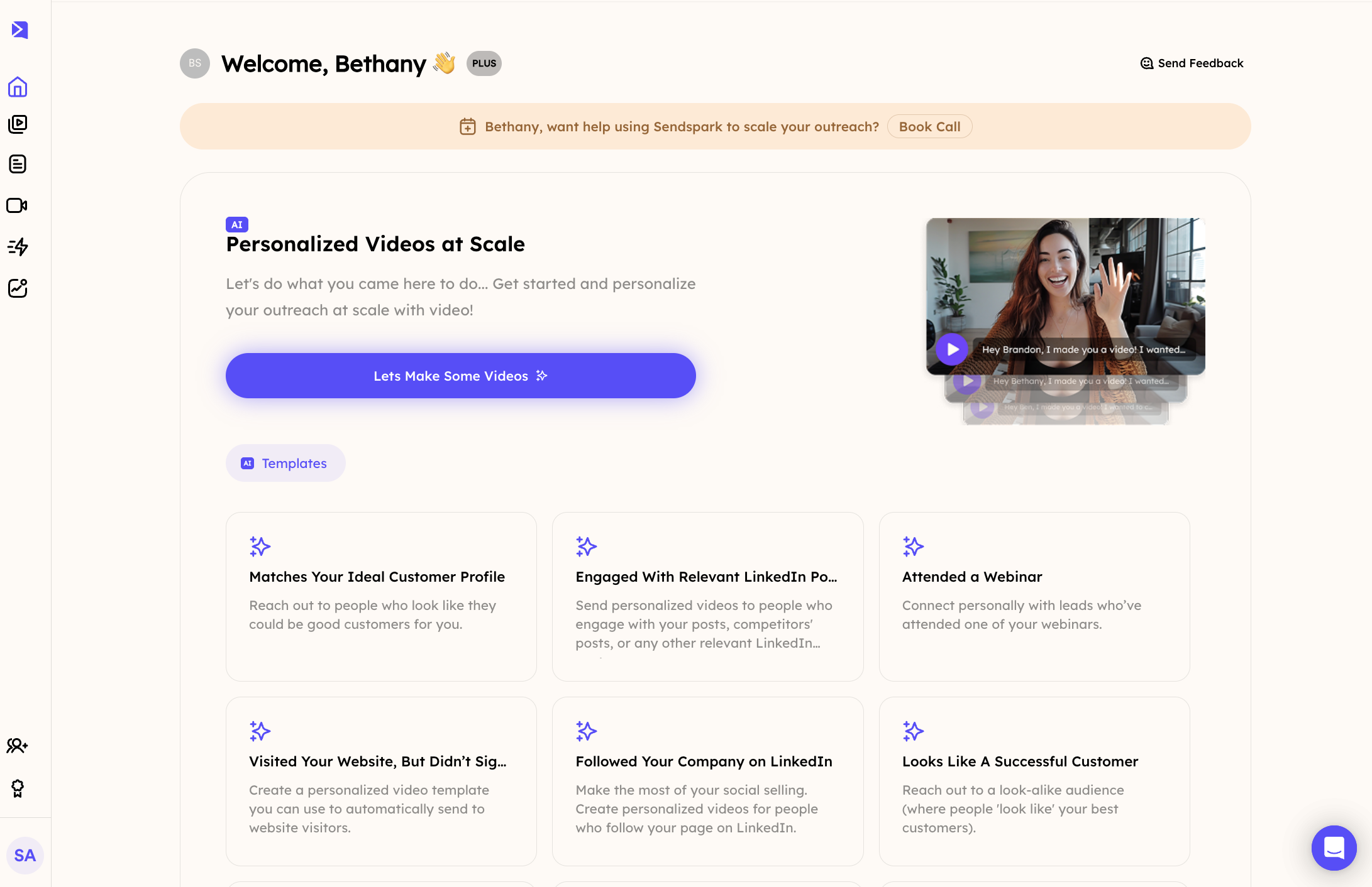 AI Video Templates in Sendspark: Create & Send Videos Faster