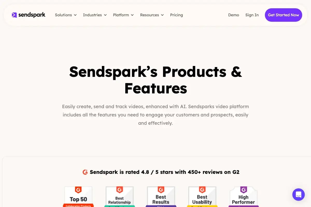 Sendspark Chrome extension for screen recording and AI-personalized video outreach in the browser